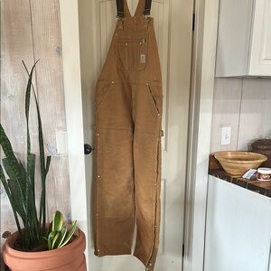 Men’s Quilted Carhartt Brown Overalls